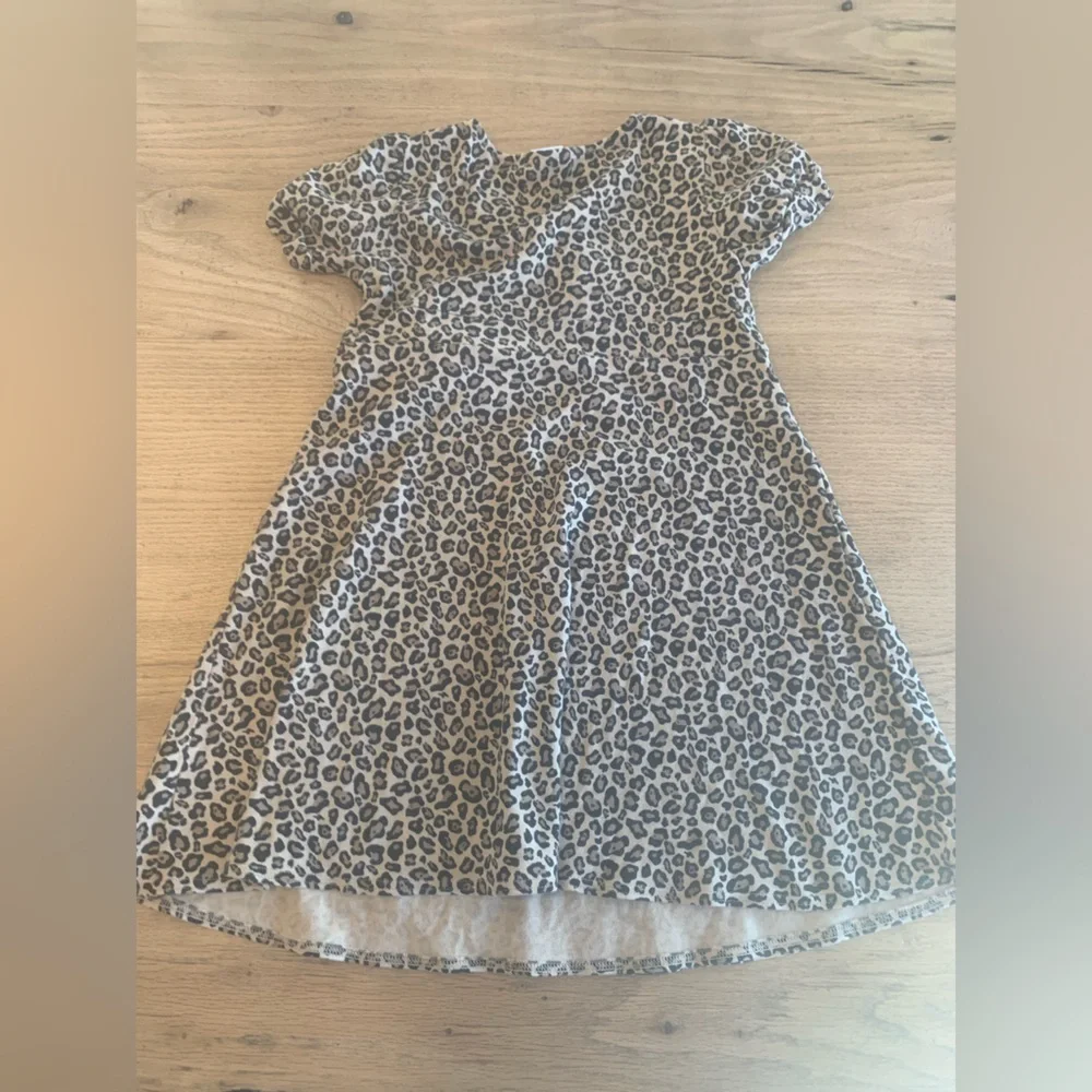 Gymboree‎ Animal Print Short Puff Faux Wrap Tan Black Girls 7 Preloved